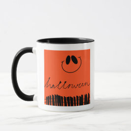 Caneca Designs de Halloween em laranja