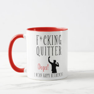 Caneca Desistir da Porra Oops Quero Dizer Feliz Aposentad
