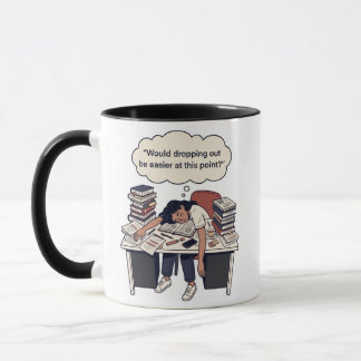Caneca "Desistir seria mais fácil" Design Engraçado