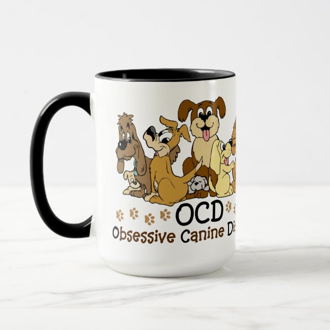 Caneca Desordem canina obsessiva de OCD (Esquerda)
