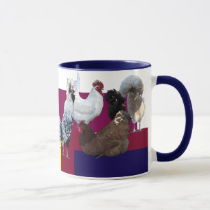 Caneca Desordem obsessiva da galinha: Colagem