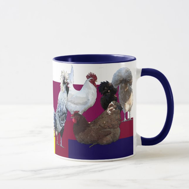 Caneca Desordem obsessiva da galinha: Colagem (Direita)