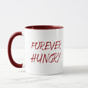 Caneca desperdício de comidas com fome eterna