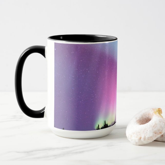 Caneca Destino do destino da aurora boreal de Borealis da (Com Donut)