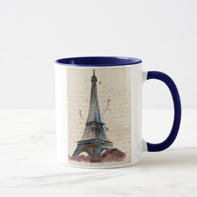 Caneca Destinos | Cartas Da Torre Eiffel (Direita)