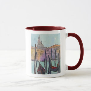 Caneca Destinos   Duas Gondolas no Sketch de Veneza