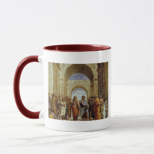 Caneca Detalhe da "Escola de Atenas" de Rafael, por volta