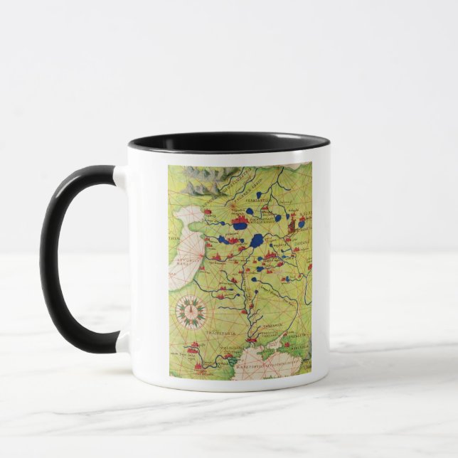 Caneca Detalhe de Europa e de Ásia central (Esquerda)