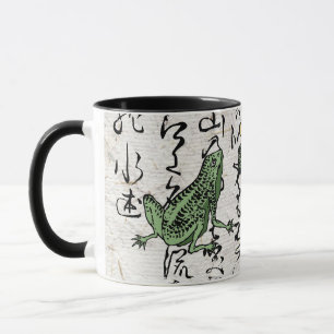 Caneca Deu o Sapo Botânico Japonês do século XVIII
