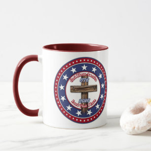 Caneca Deus Abençoe a América Terra Que Eu Amo Cruz Ásper