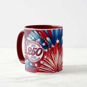 Caneca Deus Abençoe a América Terra Que Eu Amo Vermelho B
