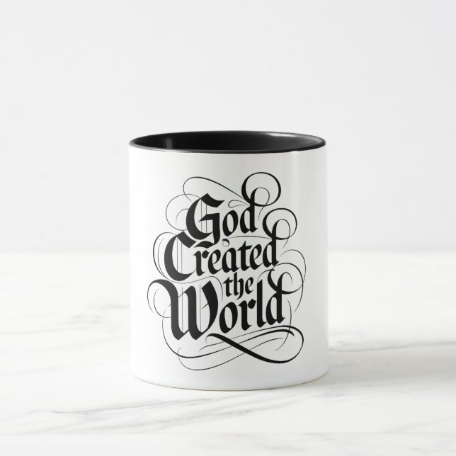 Caneca Deus Criou o Mundo (Centro)
