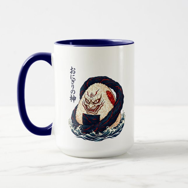 Caneca Deus do Onigiri Oni Samurai Bola de Arroz Japonês  (Esquerda)