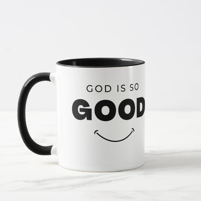 Caneca Deus é tão bom, Faith Mug. (Esquerda)