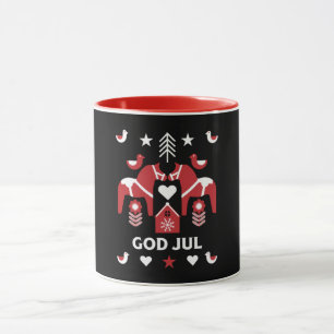 Caneca Deus Jul Swedish Folk Art L