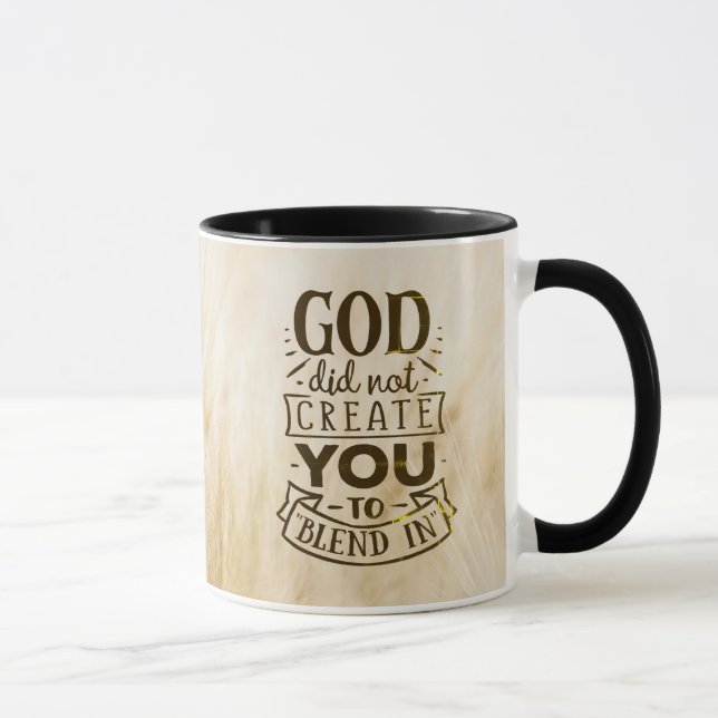Caneca Deus não te Criou a misturar-te com a citação cris (Direita)
