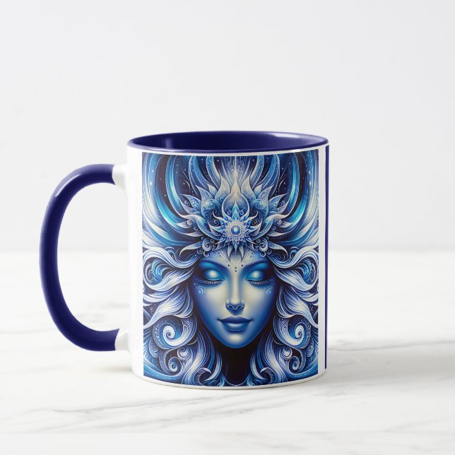 Caneca Deusa Celestial Cabeça Azul Janeiro - (Esquerda)