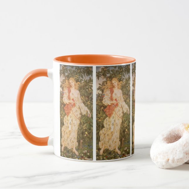 Caneca Deusa de Blossoms e Flores, Flora por Morgan (Com Donut)