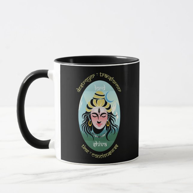 Caneca Deuses da Série de Arte da Índia - Senhor Shiva (Esquerda)