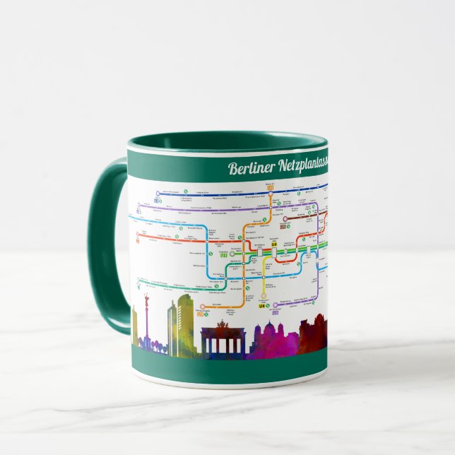 Caneca " Deutschland: 2021/heute BERLIN - U/S-Bahn  Tasse (Frente Esquerda)