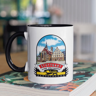 Caneca Deutschland Stuttgart Vintage souvenir