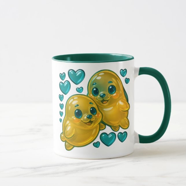 Caneca Deux phoques stylisés (Direita)