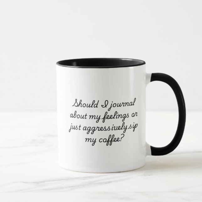 Caneca Devo Diário-me dos meus sentimentos ou apenas de u (Direita)