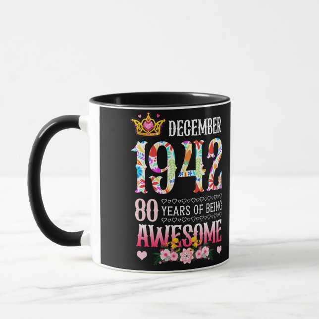 Caneca Dezembro de 1942 80 Birthday, 80 anos (Esquerda)