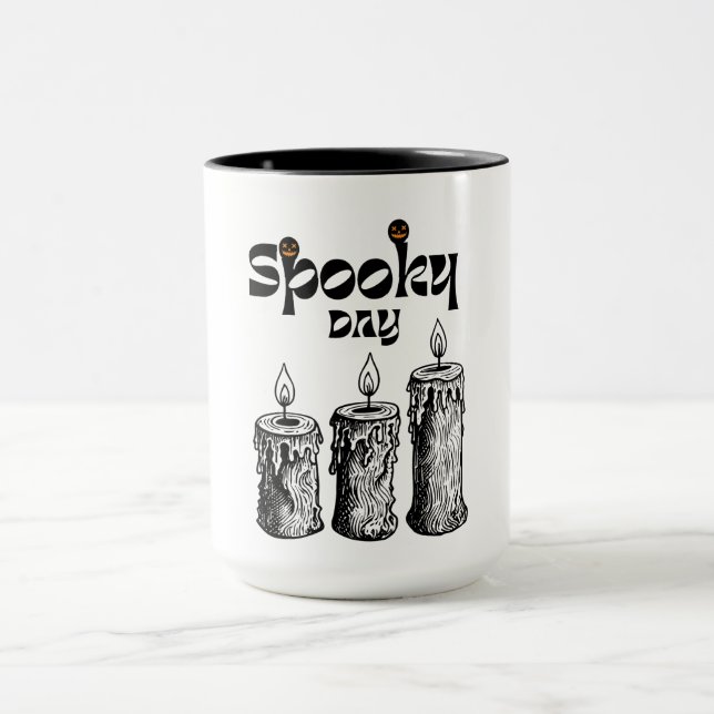 Caneca Dia Assustador Feliz Halloween (Centro)