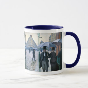 Caneca Dia chuvoso da rua de Paris por Gustave