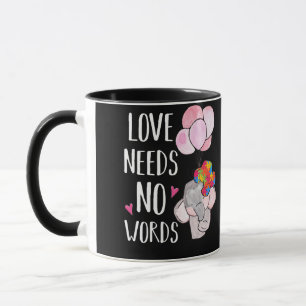 Caneca Dia da Consciência do Autismo Elefante Quebra-cab