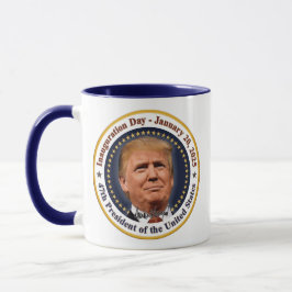 Caneca Dia da Inauguração do Presidente Trump 20 de janei
