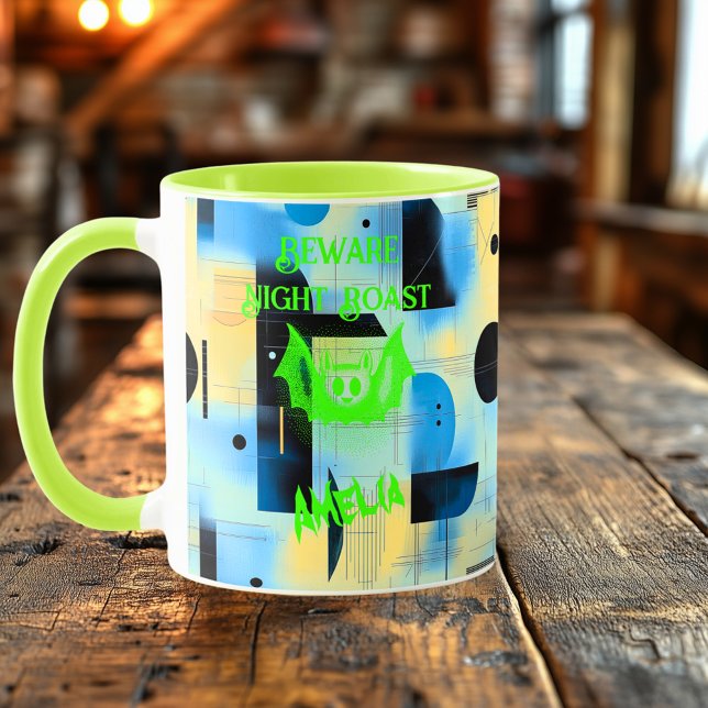 Caneca Dia das Bruxas Personalizado - Noite da Morcego Ve (Criador carregado)