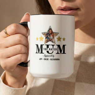 Caneca Dia das Mães Avaliação de Mãe 5 Estrelas Foto de M