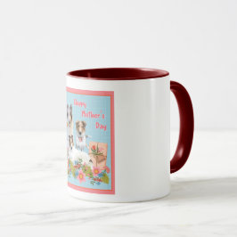 Caneca Dia das Mães Collies e flores