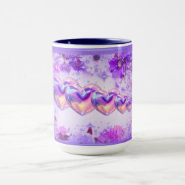 Caneca Dia das Mães Corações e Margaridas
