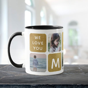 Caneca Dia das mães Dourado de Instagram da mamã da