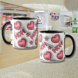 Caneca Dia das Mães Personalizado "Efeito 3D"