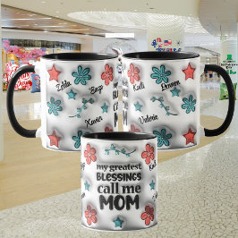 Caneca Dia das Mães Personalizado "Efeito 3D"
