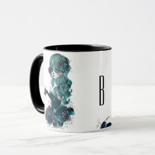 Caneca Dia das Morte Bela Caveira de Açúcar Maquiagem Men