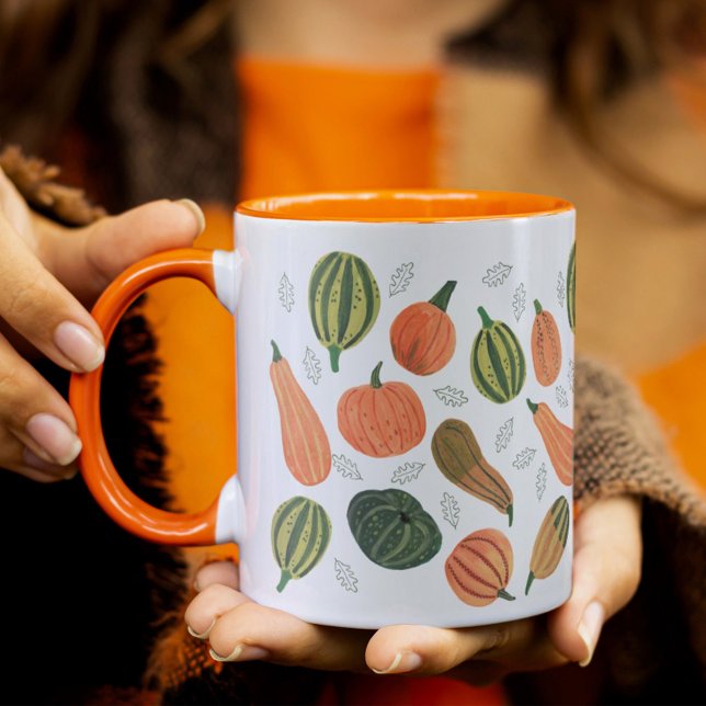 Caneca Dia de Ação de Graças abóbora outono (Criador carregado)