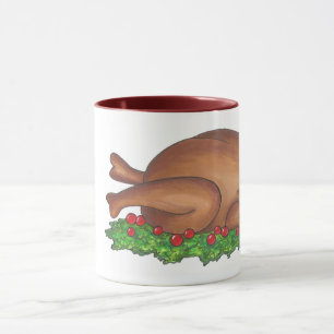 Caneca Dia de Ação de Graças da Turquia Janta Airelas da