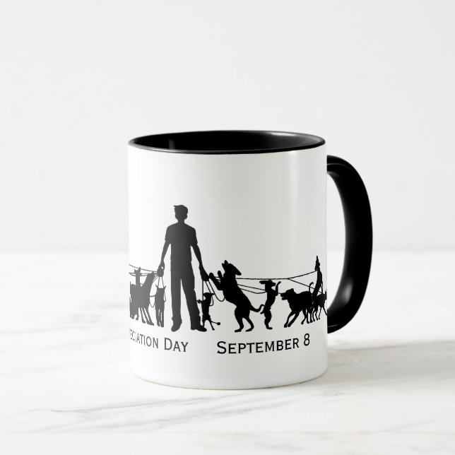 Caneca Dia de Apreciação do Cão Walker Silhouette Mug 2 (Frente Esquerda)