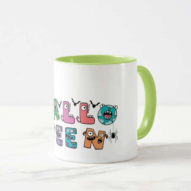 Caneca Dia de as Bruxas engraçado (Frente Esquerda)