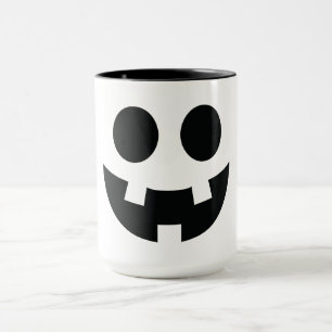 Caneca Dia de as Bruxas engraçado Face Bumkin Sorria