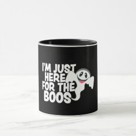 Caneca Dia de as Bruxas engraçado Ghost Boos Pun