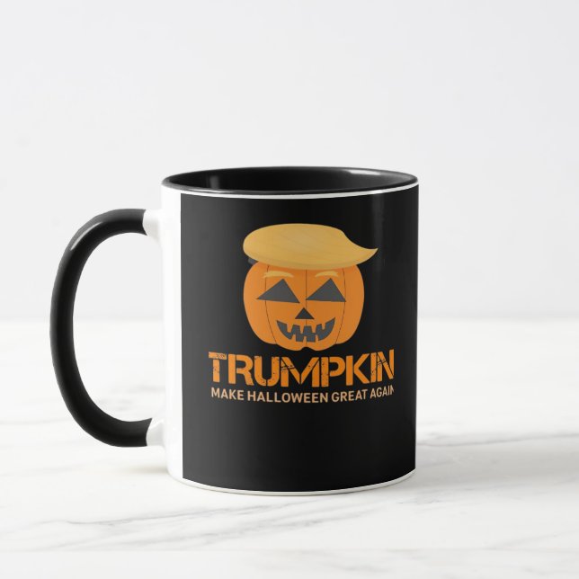 Caneca Dia de as Bruxas engraçado Trumpkin - Fazer Excele (Esquerda)
