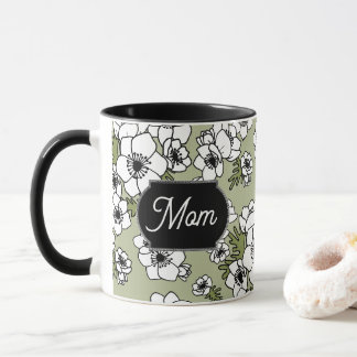 Caneca Dia de as mães Anemone Floral