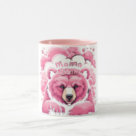 Caneca Dia de as mães de impressões de pintura de pinheir
