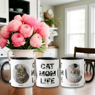 Caneca Dia de as mães de Nome de Foto de Pet Personalizad
